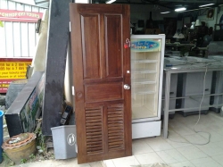 Wooden door with key
