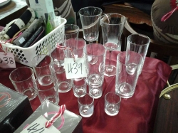16 x water , wine , shot glass