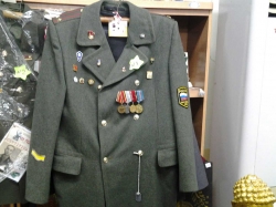 Military over coat with medals ( four medels )