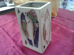 Picasso style ceramic vase