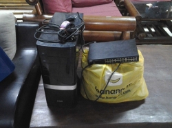 Delux motherboard, internet sever and loads of headsets in bag