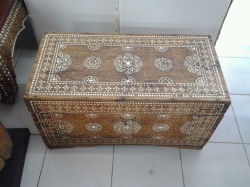 Mother of pearl inlaid trunk