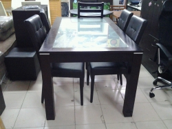 Large dining table with 4 chairs