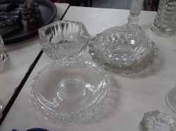 8 Various cut glass ashtrays and trays