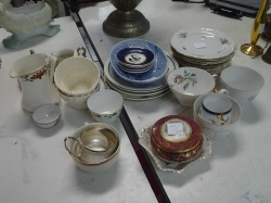 Large lot of ceramic cups, saucers, pots, jugs and bowls