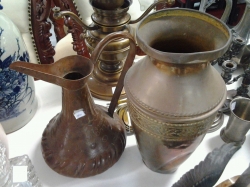 Brass jug and vase