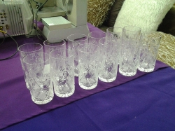 12 Crystal long drink glasses