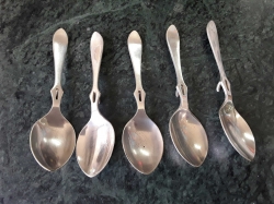 5 silver jar spoons