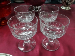 Set of 4 cut glass cocktail