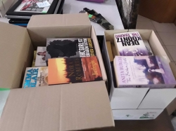 2 boxes of books