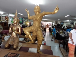 Brass Phra ram figure. The charming hero,derived from Thailand’s national epic, Ramakien (Ramayana) The figure is the distinguishing features of Khon, Thai classical drama.