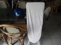 Iron board with helmet