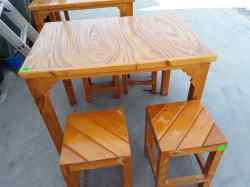 Wooden table with 4 chairs