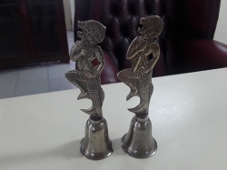 2 thai brass figures