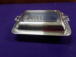Silver plated with glass liner and cover