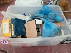 Box of cable markers and fitter, flanges, Etc.
