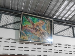 Oil painting with frame