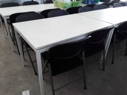 White table with 4 chairs