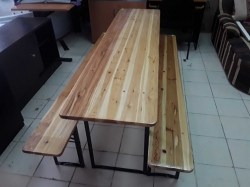 1x Table 200x50x76 / 2x Bench 200x25x46