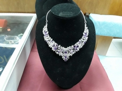 Silver pendant with fusion &diamond cut Mystic Topaz