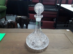 Cut glass ship decanter