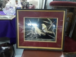 Oil painting with frame