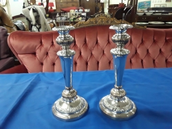 Antigue pair of smeffield plated candle sticks cir 1860