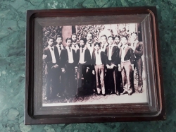 Printed RAMA 5 picture in wooden frame