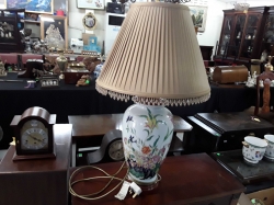 Beautiful flowers lamp with shade