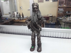 Steel old man and gun