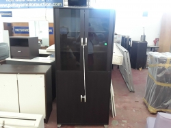 Black display cabinet