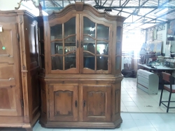 Oak display cabinet with 1 key 50x140x215cm