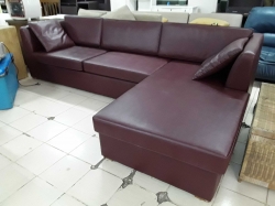 Red L-shape sofa