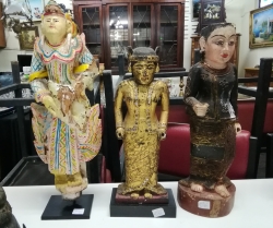 Wooden carved Burmese figures