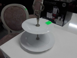 One cake stand silver plate
