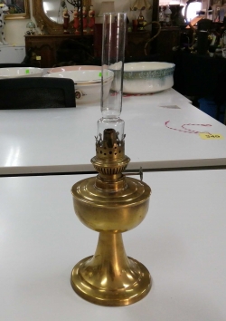 Brass oil lamp