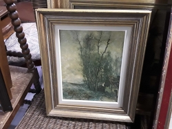 Oil painting with gilt frame