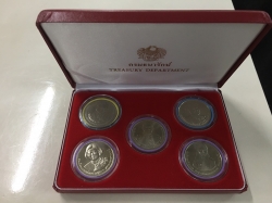 Collectable of royal coins from Treasury Department