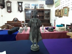 Beautiful Ayutthaya bronze antique style massive standing Buddha in Imparting Fearlessness gesture
