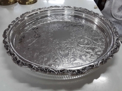 Silver plated gallery tray
