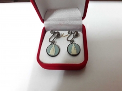 Sterling Silver 925 earrings with Jasperware inserts
