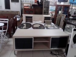 King size bed with mattress and bedside cabinet and TV cibinet and display cabinet