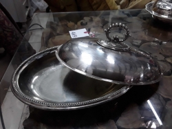Silver plated dish with lid
