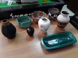 Job lot ceramic vases and ceramic bowls