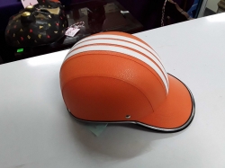 Orange sport motorbike helmet