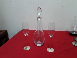 Swedish decanter and 2x glasses
