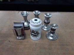 Job lot of pewters