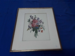 Pen drawing picture of roses