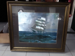 Art metallic boat by Ralph S Coventry