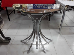 Art Noveau glass half moon table